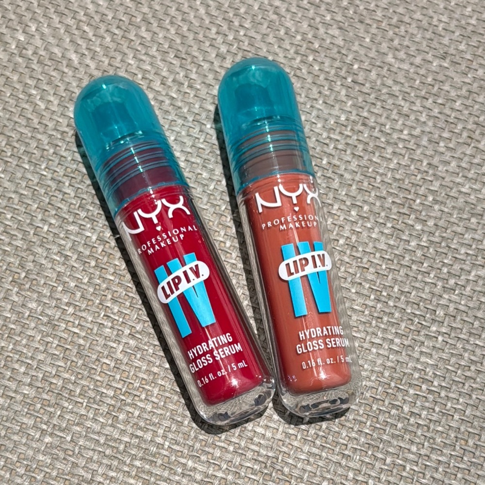 NYX Lip Lingerie Gloss Set - Red-y set wet and drippin’ in rose bundle SEALED